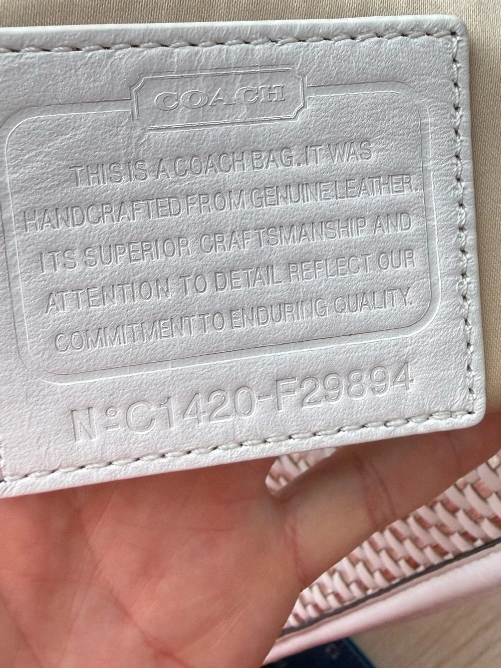 Coach spacious woven